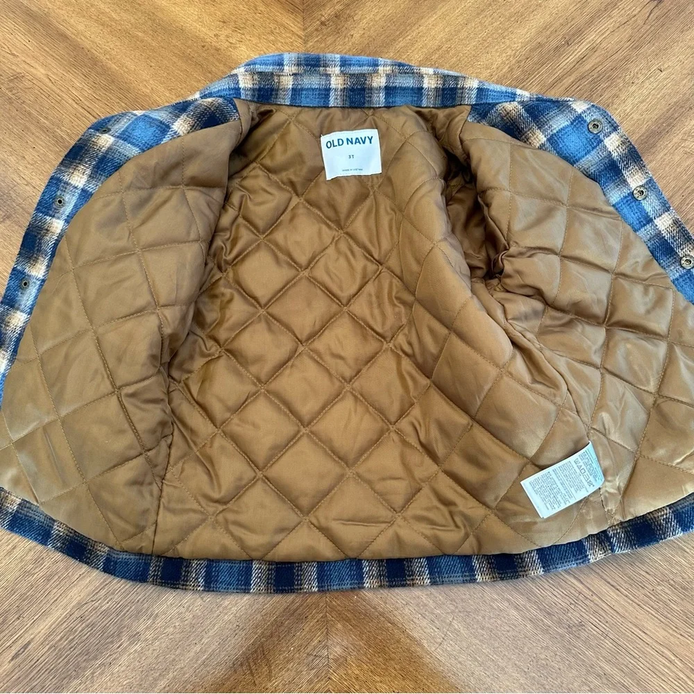 Old Navy Shacket, Size 3T, Plaid, Unisex Kids Jacket Outerwear